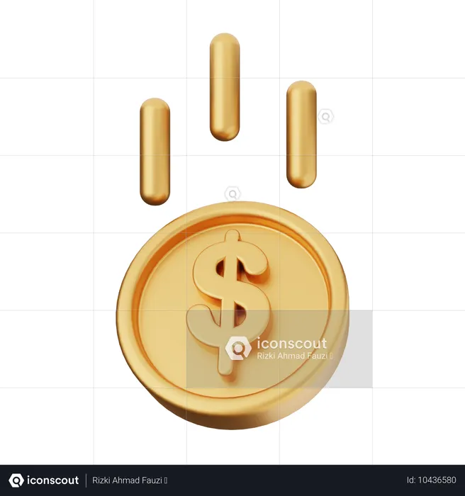 Münze geld dollar  3D Icon