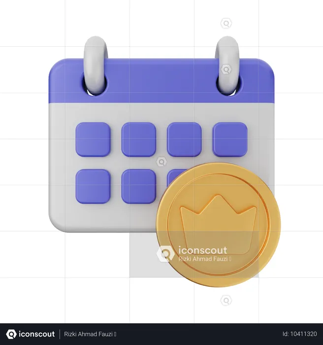 Münzkalender  3D Icon