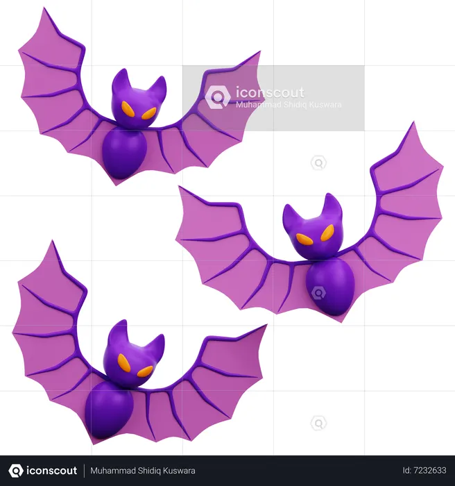 Murciélago de halloween  3D Icon