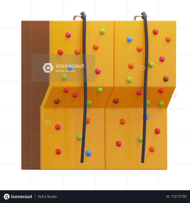 Muro de escalada  3D Icon