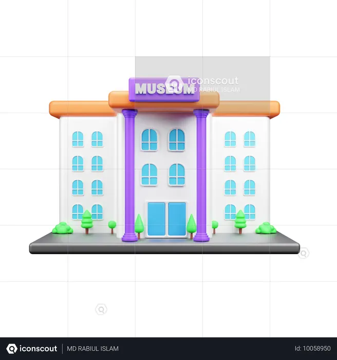Museum Building  3D Icon