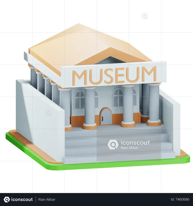 Museum Building  3D Icon