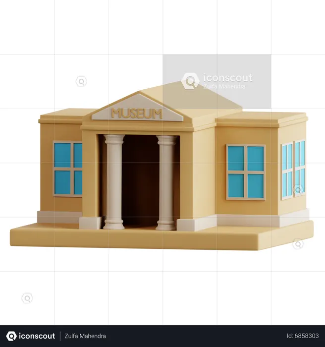 Museum Building  3D Icon