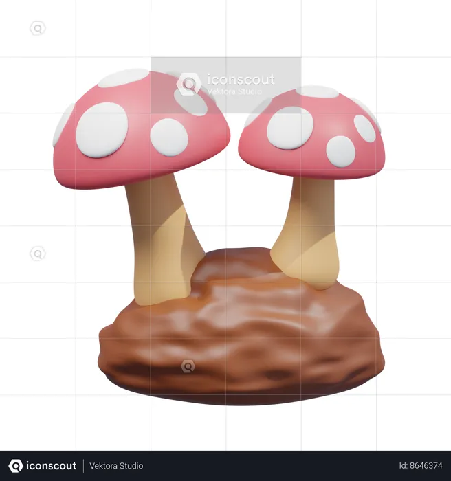 Mushroom  3D Icon