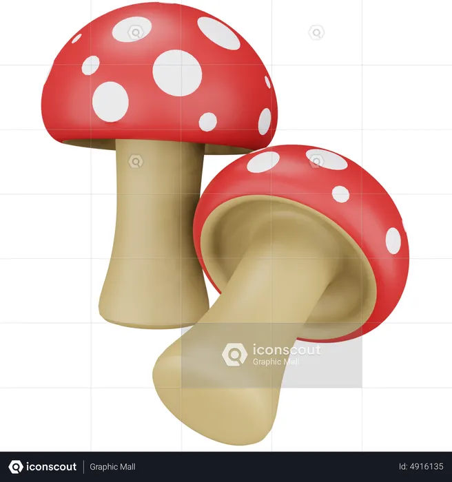 Mushroom  3D Icon