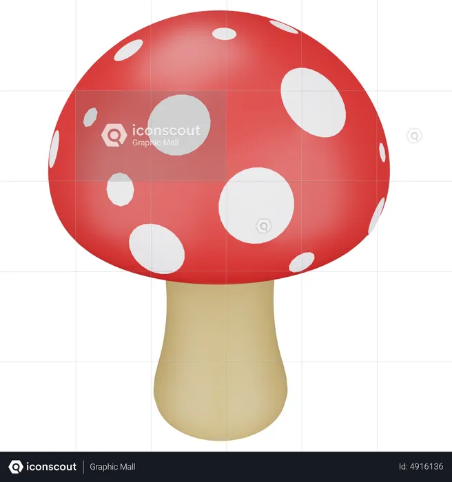 Mushroom  3D Icon