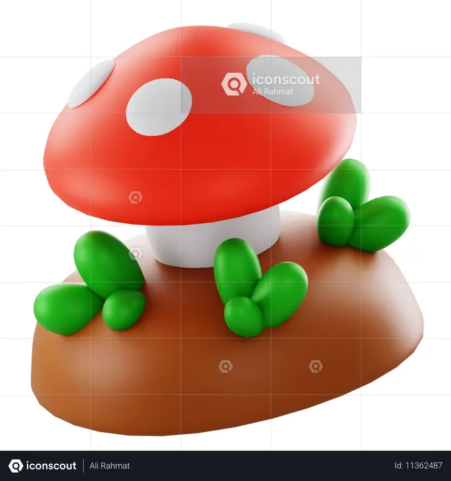 Mushroom  3D Icon