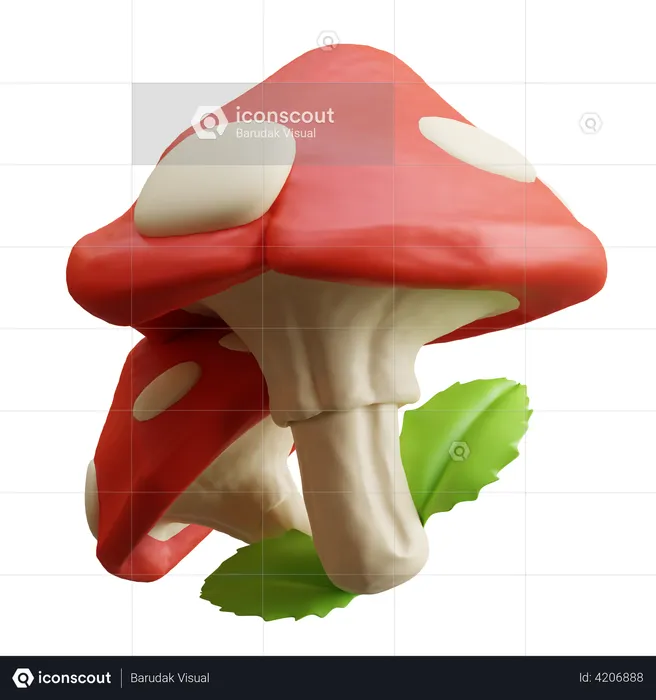 Mushroom  3D Illustration