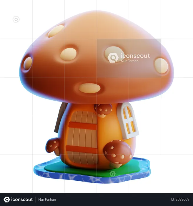 Mushroom House  3D Icon