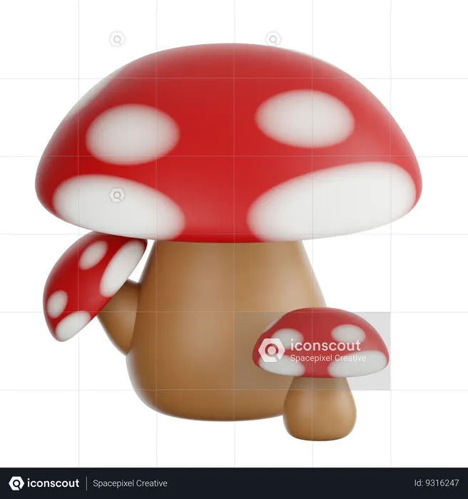 Mushroom plant  3D Icon