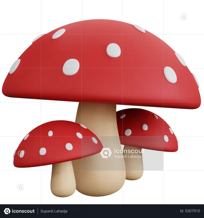 Mushroom Plant  3D Icon