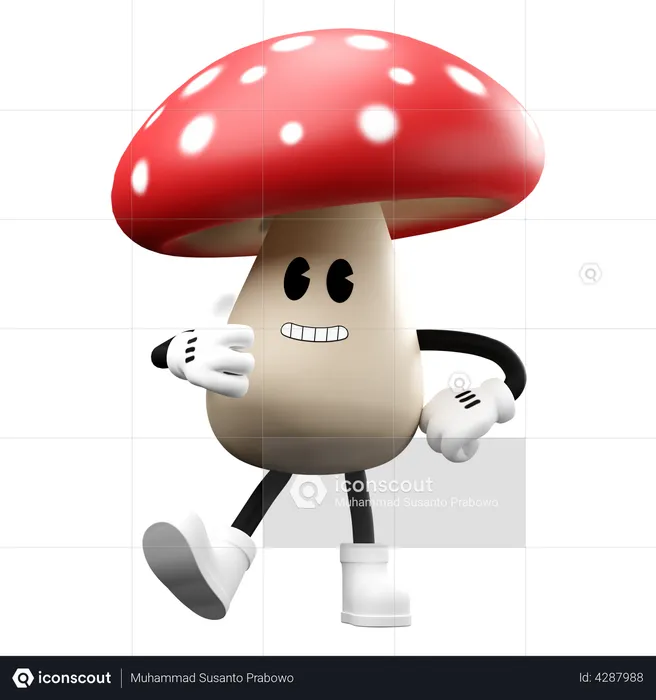 Mushroom thinking something Emoji 3D Emoji