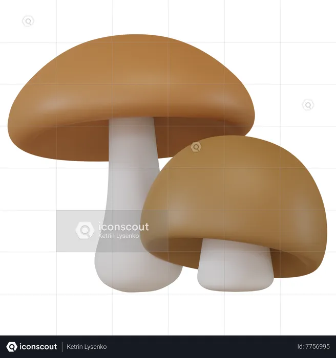 Mushrooms  3D Icon