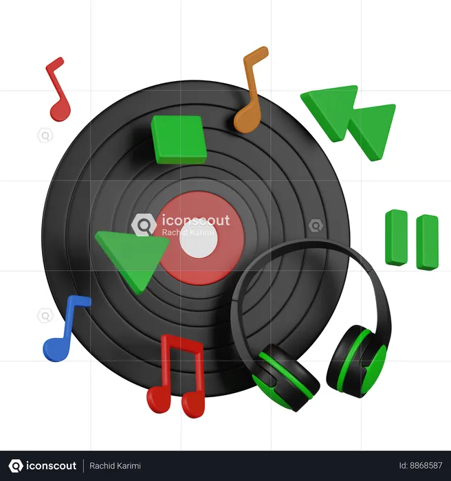 Music  3D Icon