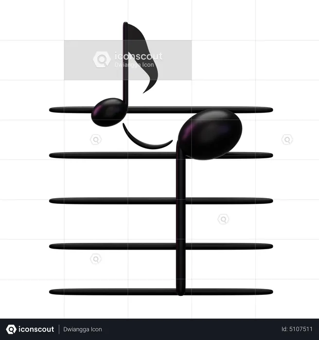 Endosso musical  3D Icon