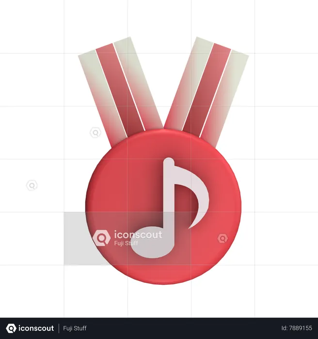 Music Badge  3D Icon
