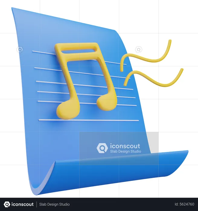 Music Document  3D Icon