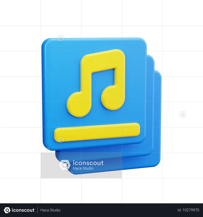 Music File  3D Icon