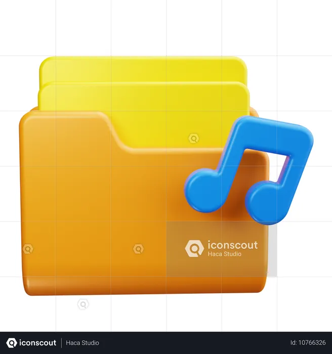 Music Folder  3D Icon