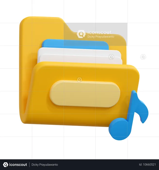 Music folder  3D Icon
