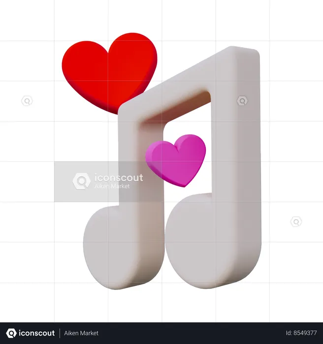 Music Love  3D Icon