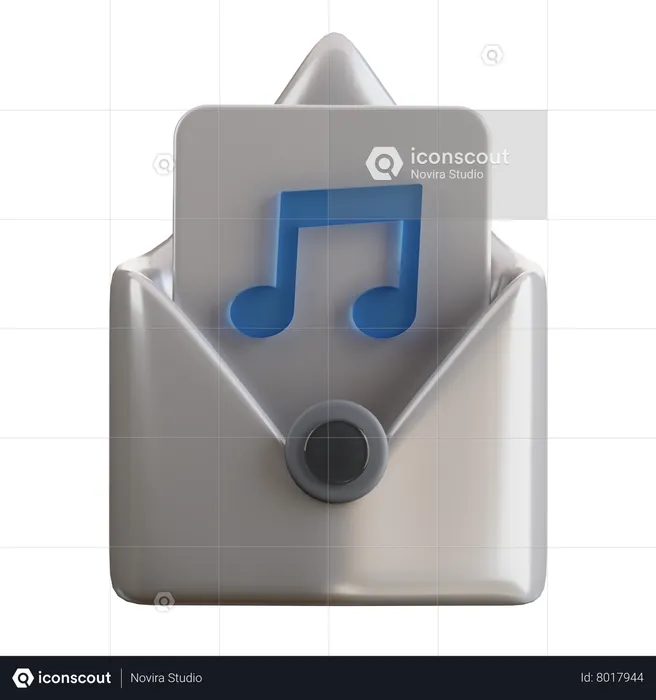 Music Mail  3D Icon