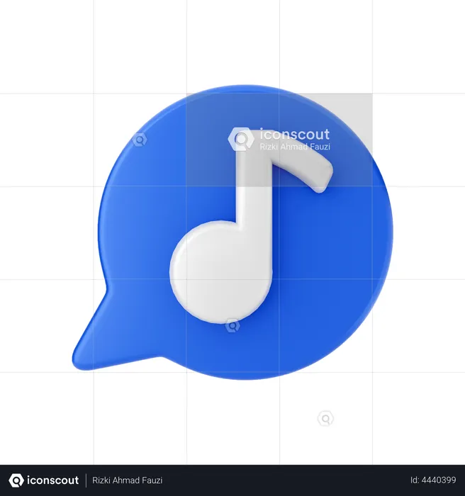 Music Message  3D Illustration