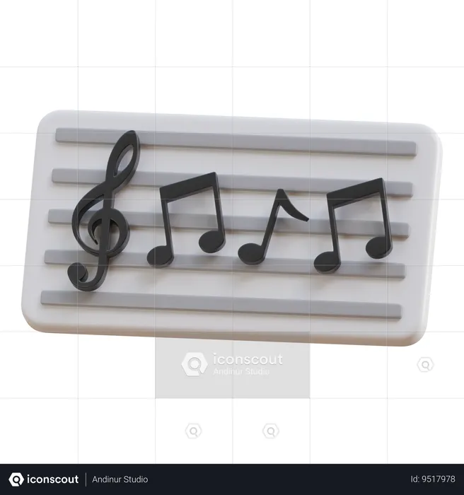 Music Note  3D Icon