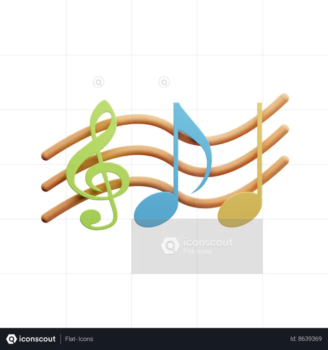 Music Note  3D Icon