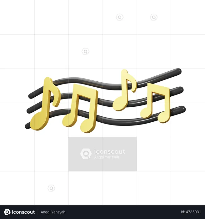 Music Note  3D Illustration