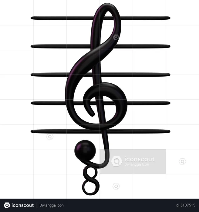 Music Note Gold  3D Icon