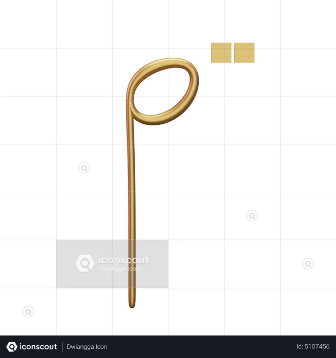 Music Note Gold  3D Icon