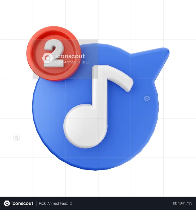 Music Notification  3D Icon