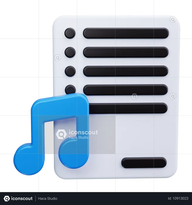 Music Playlist  3D Icon