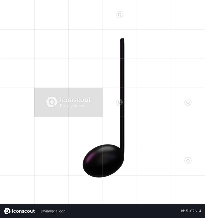 Music Quaver note  3D Icon
