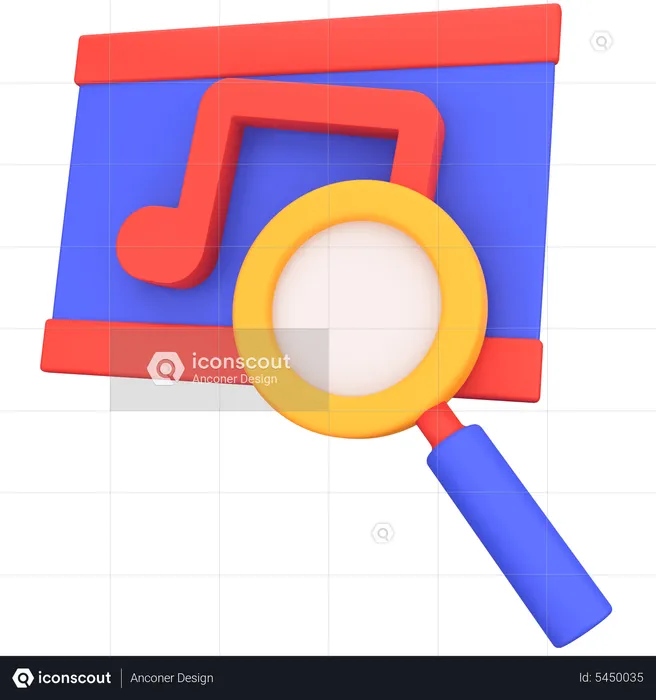 Music Search  3D Icon