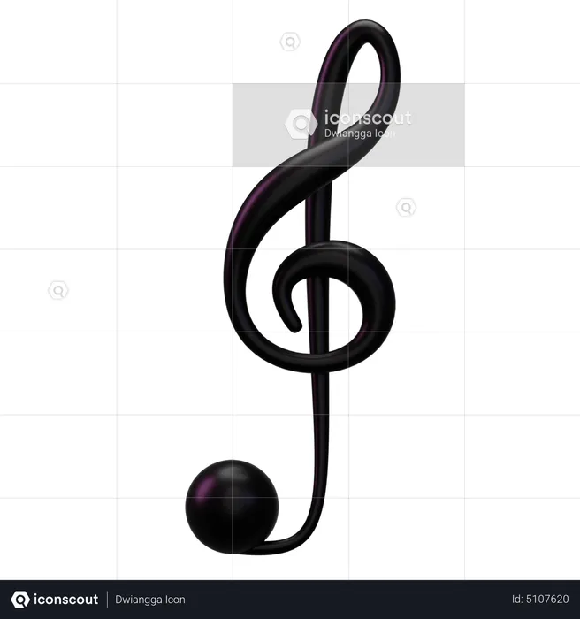 Music Sesquiflat  3D Icon