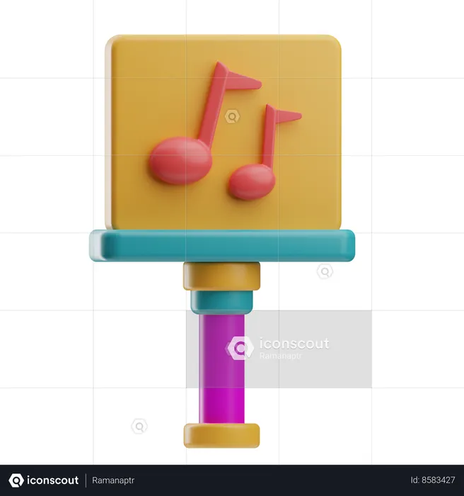 Music Stand  3D Icon