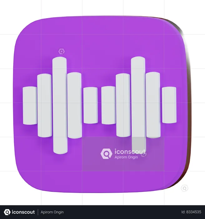 Music Wave  3D Icon