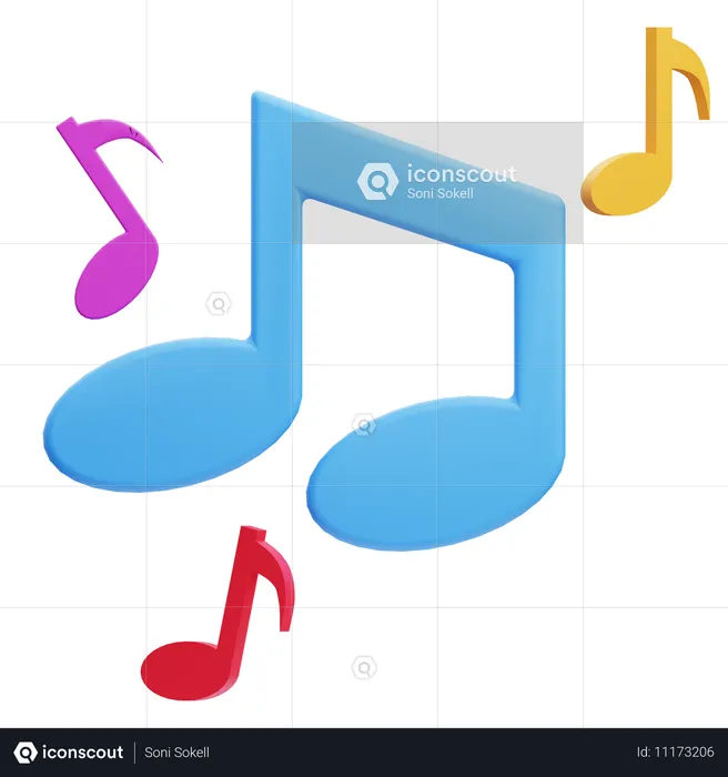 Música  3D Icon