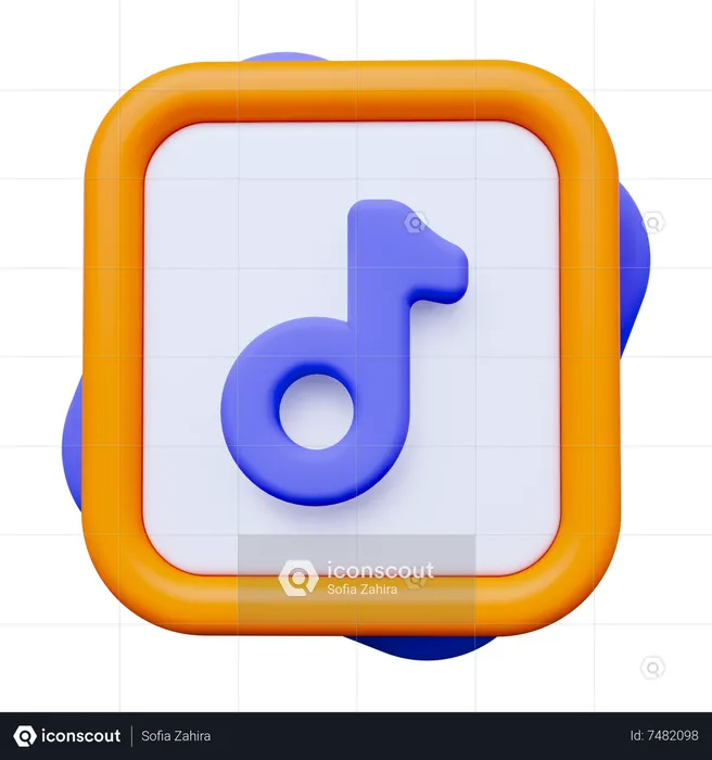 Música  3D Icon