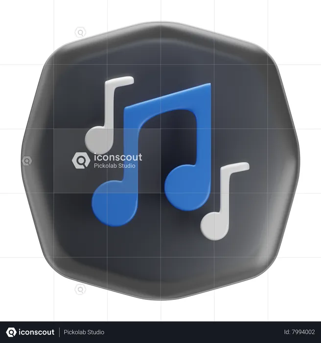 Música  3D Icon