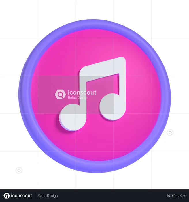 Música  3D Icon