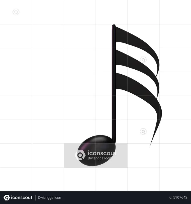 Clave de música sem afinação  3D Icon