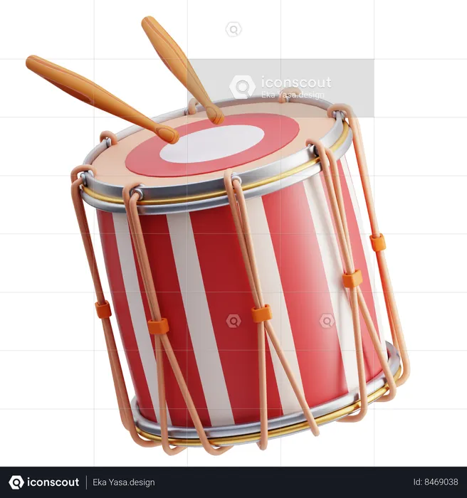 Musical Drum  3D Icon