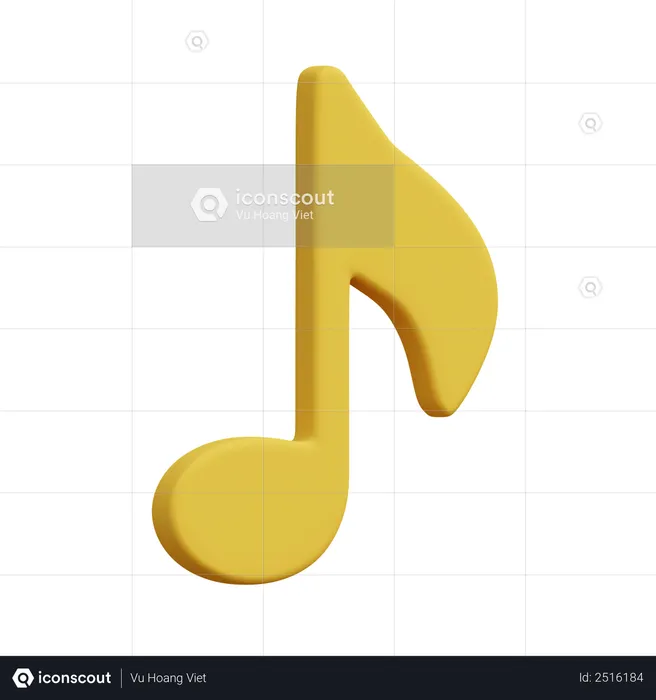 Musical Note  3D Illustration