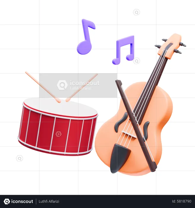 Musik  3D Icon