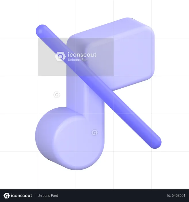 Musik nicht zulassen  3D Icon