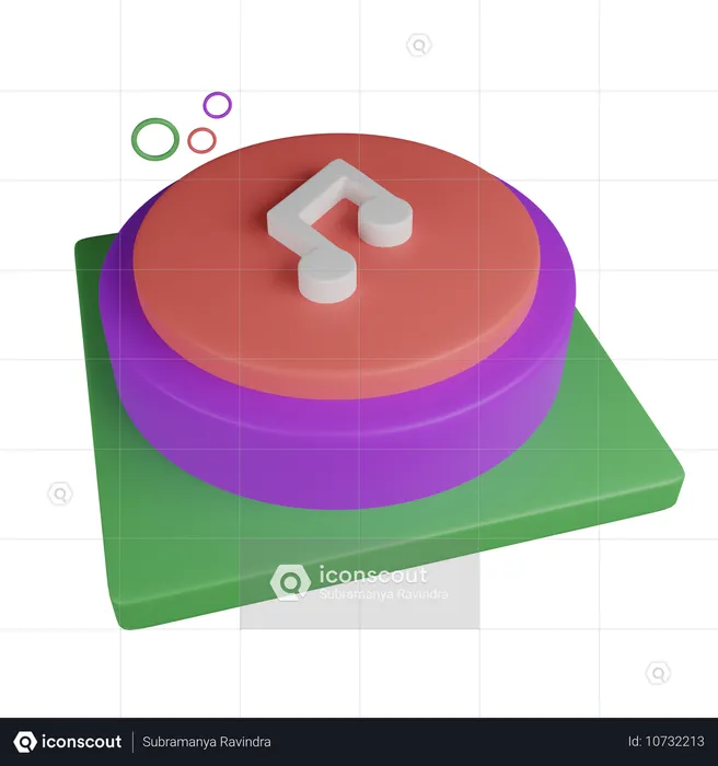 Musiktaste  3D Icon