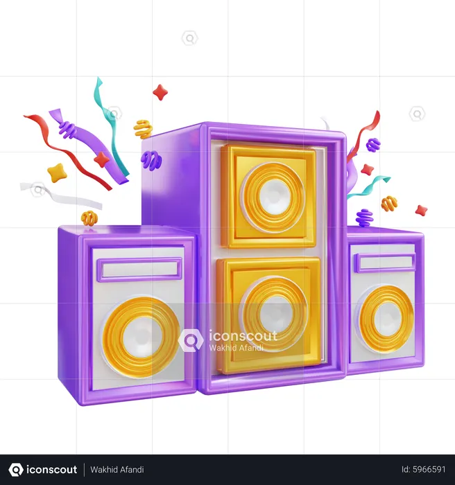 Musiksystem  3D Icon